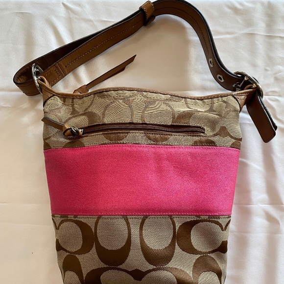 Coach Handbags - Coach brown and pink purse